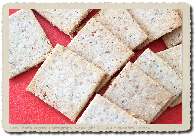 These flax seed crackers are gluten-free.