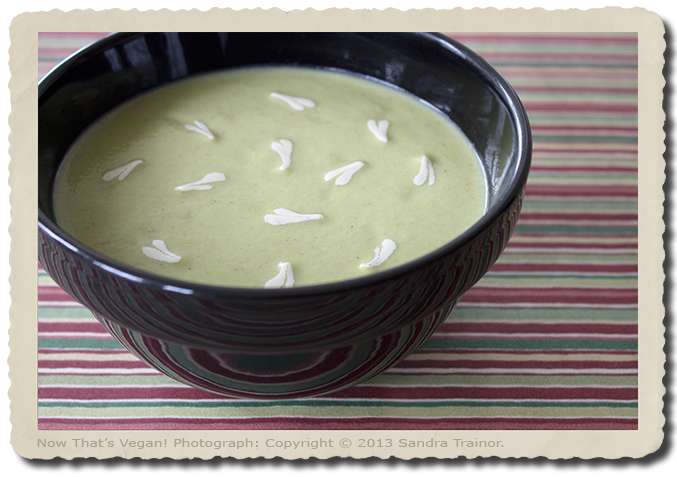 A creamy soup that can be served warm or cold.