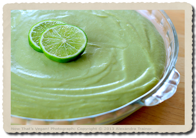 A creamy raw pie with the tartness of lime.