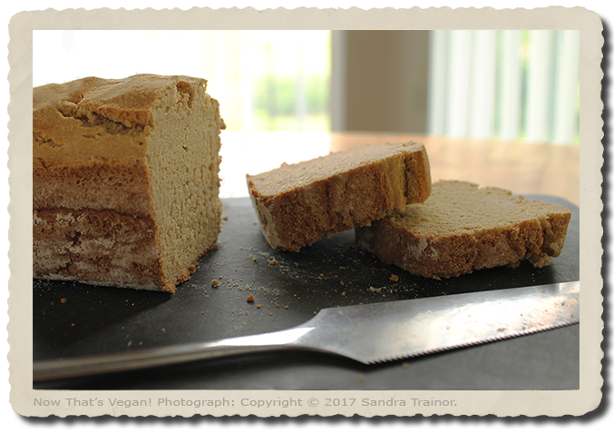 A gluten-free and vegan sandwich bread.