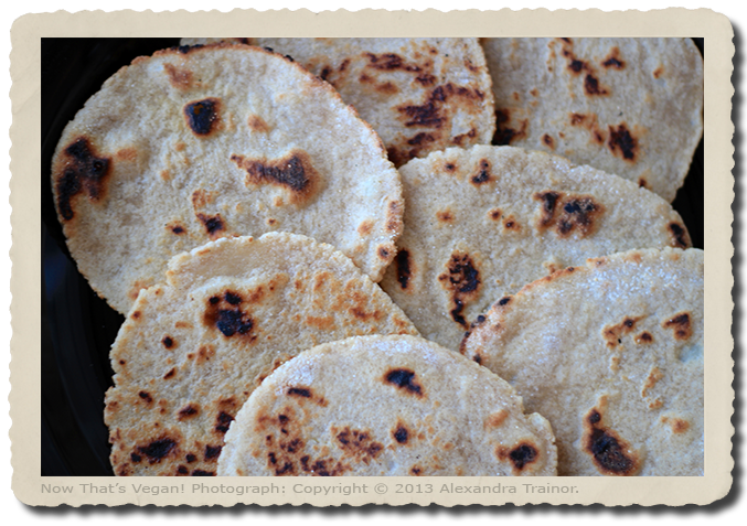 An Indian flat bread known as Chapatis or Roti.
