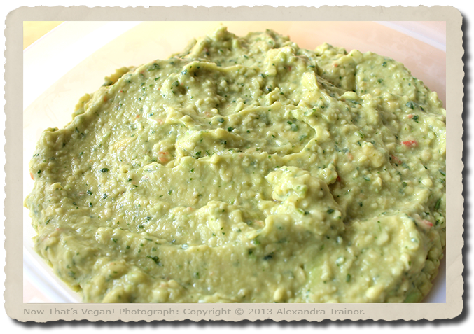 A chunky dip or spread made with avocados.