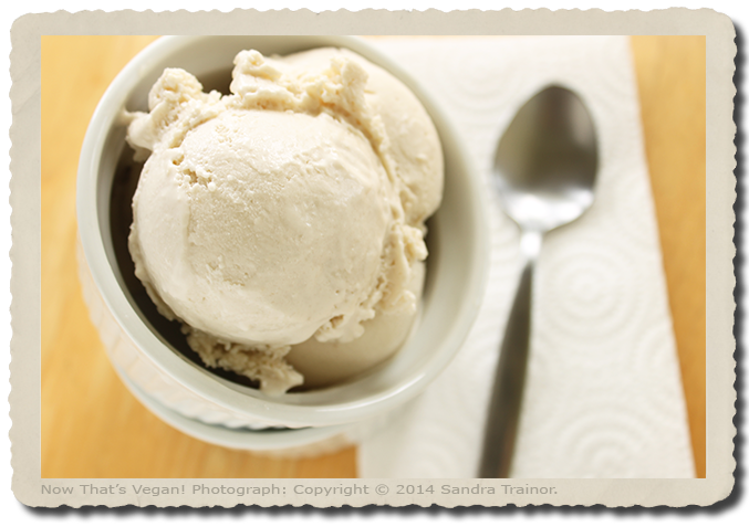 An ice cream made without diary products.