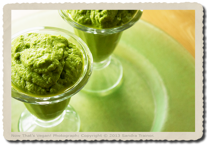 A tasty green pudding!